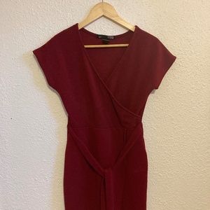 Red Mini Wrap Dress, Rebel Sugar